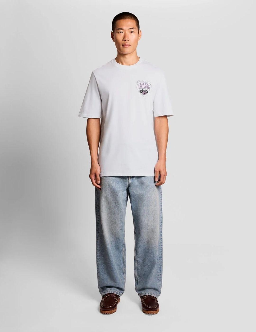Camiseta Lyle & Scott Laundry Graphic Blanca Hombre