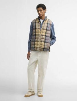 Chaleco Barbour Reversible Tartan Beige Hombre