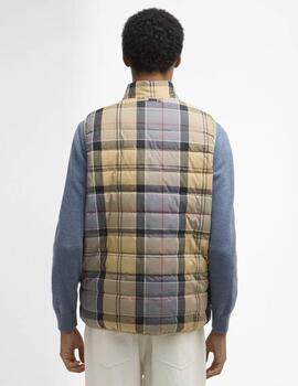 Chaleco Barbour Reversible Tartan Beige Hombre