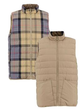 Chaleco Barbour Reversible Tartan Beige Hombre
