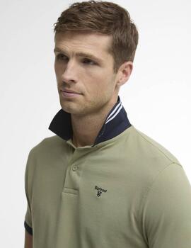 Polo Barbour Lynmouth Tipped Verde Hombre