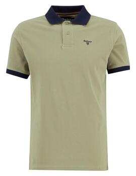 Polo Barbour Lynmouth Tipped Verde Hombre
