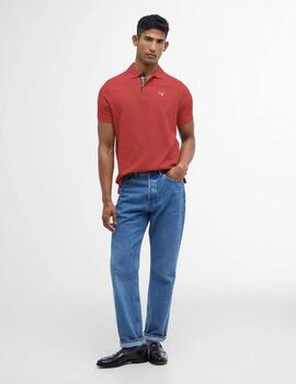 Polo Barbour Tartan Pique Coral Hombre