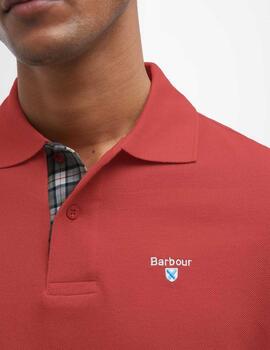 Polo Barbour Tartan Pique Coral Hombre