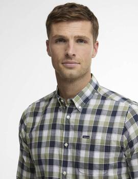 Camisa Barbour Harwood Gingham Verde Hombre