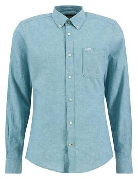 Camisa Barbour Nelson Azul Hombre