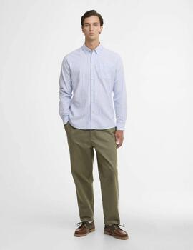 Camisa Barbour Nelson Striped Azul Hombre