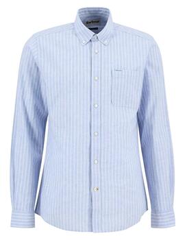 Camisa Barbour Nelson Striped Azul Hombre