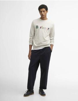 Sudadera Barbour Pique Applique Crudo Hombre