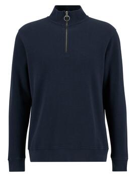 Jersey Barbour Pique Interlock Half Zip Marino Hombre