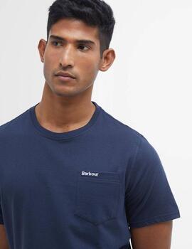Camiseta Barbour Langdon Pocket Marino Hombre