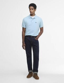 Polo Barbour Lightweight Sports Celeste Hombre