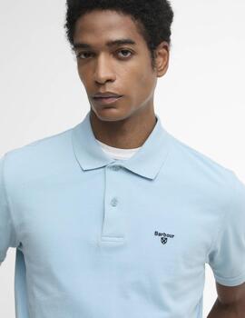 Polo Barbour Lightweight Sports Celeste Hombre