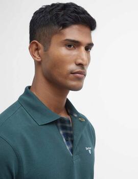 Polo Barbour Tartan Pique Verde Hombre