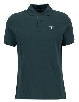 Polo Barbour Tartan Pique Verde Hombre