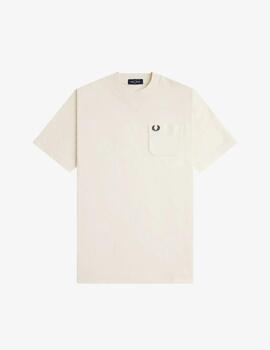Camiseta Fred Perry Pocket Detail Crudo Hombre