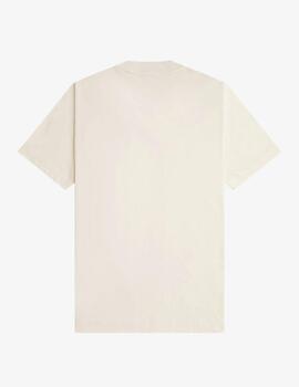 Camiseta Fred Perry Pocket Detail Crudo Hombre