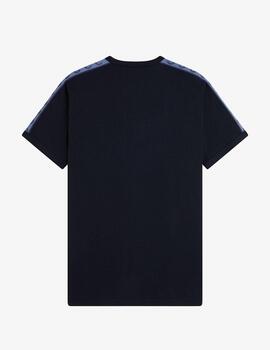 Camiseta Fred Perry Tape Ringer Marino Hombre
