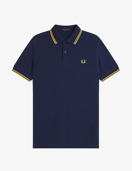 Polo Fred Perry Twin Tipped Marino Hombre