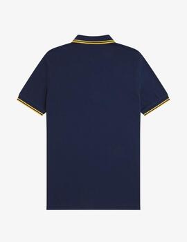 Polo Fred Perry Twin Tipped Marino Hombre
