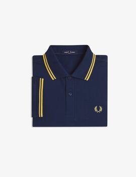 Polo Fred Perry Twin Tipped Marino Hombre