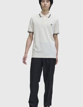 Polo Fred Perry Twin Tipped Beige Hombre