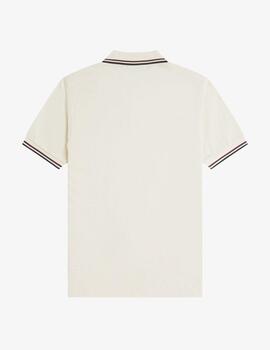 Polo Fred Perry Twin Tipped Beige Hombre