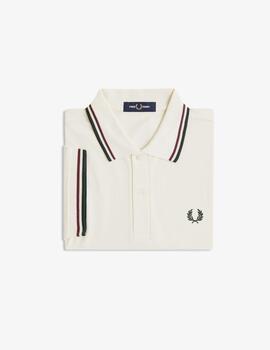 Polo Fred Perry Twin Tipped Beige Hombre