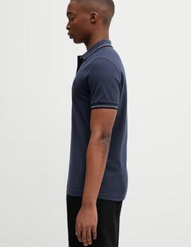 Polo Fred Perry Twin Tipped Marino Hombre