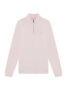 Sudadera Lyle & Scott Superfine Quarter Zip Rosa
