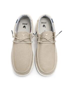 Zapatilla Pitas Nias Beige Hombre