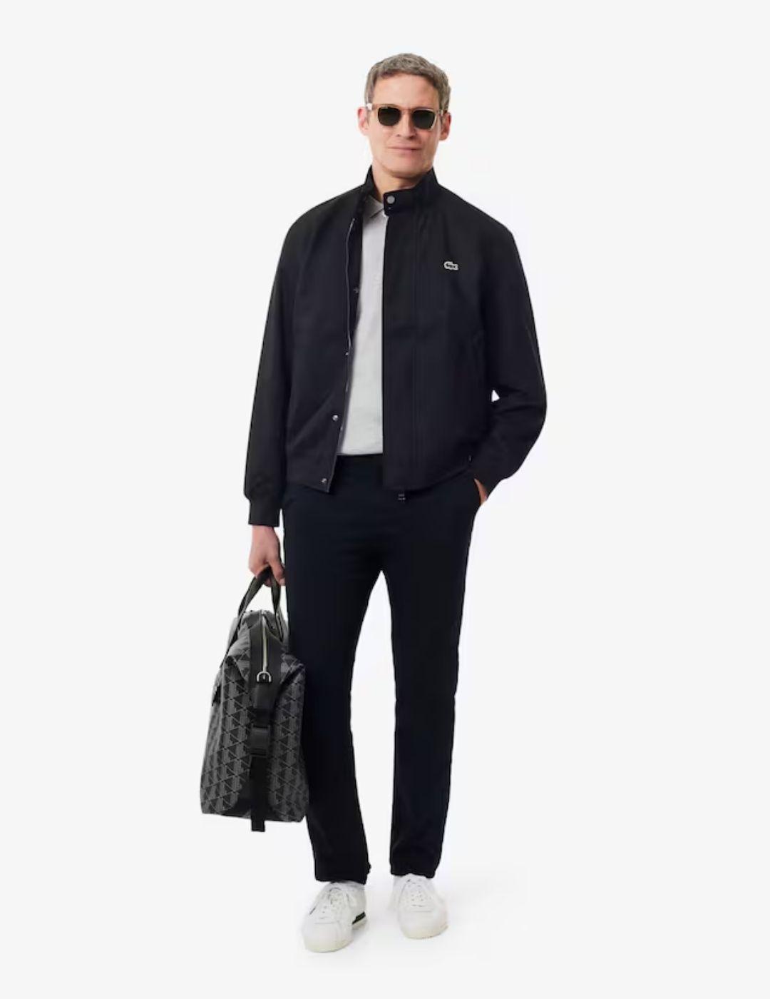 Chaqueta Lacoste Harrington de sarga hidrófuga Hombre