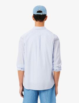 Camisa Lacoste de popelín con cuadros escoceses Hombre