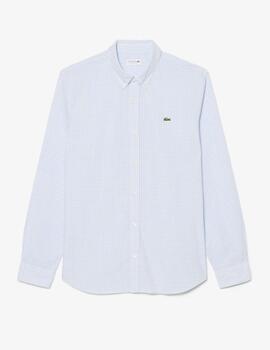 Camisa Lacoste de popelín con cuadros escoceses Hombre