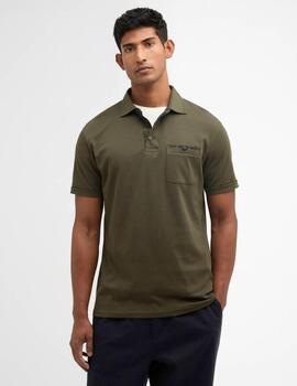 Polo Barbour Premium Corpatch Verde Hombre