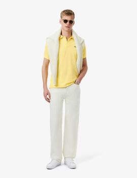 Polo Lacoste Cuello Canale m/c Amarillo Hombre