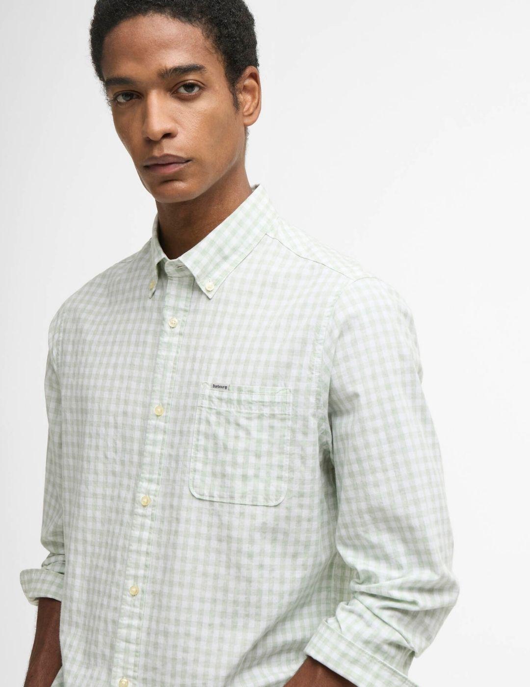 Camisa Barbour Kanehill Verde Hombre