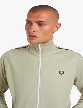 Sudadera Fred Perry Taped Track Verde
