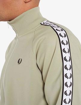Sudadera Fred Perry Taped Track Verde