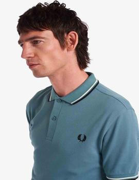 Polo Fred Perry Twin Tipped Azul