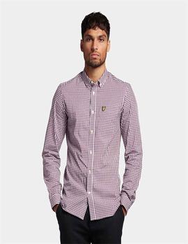 Camisa Lyle&Scott Fit Gingham Granate