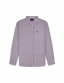 Camisa Lyle&Scott Fit Gingham Granate