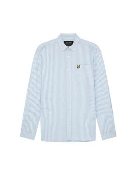 Camisa Lyle&Scott Fit Gingham Celeste