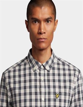 Camisa Lyle&Scott Cuadros Marino