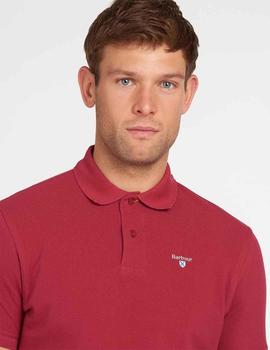 Polo Barbour Liso M/C Sports Rojo