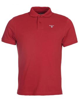 Polo Barbour Liso M/C Sports Rojo