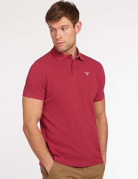 Polo Barbour Liso M/C Sports Rojo