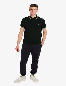 Polo Fred Perry Twin Tipped Verde Oscuro