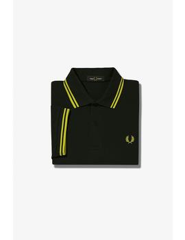 Polo Fred Perry Twin Tipped Verde Oscuro