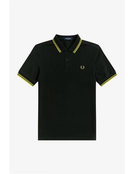 Polo Fred Perry Twin Tipped Verde Oscuro